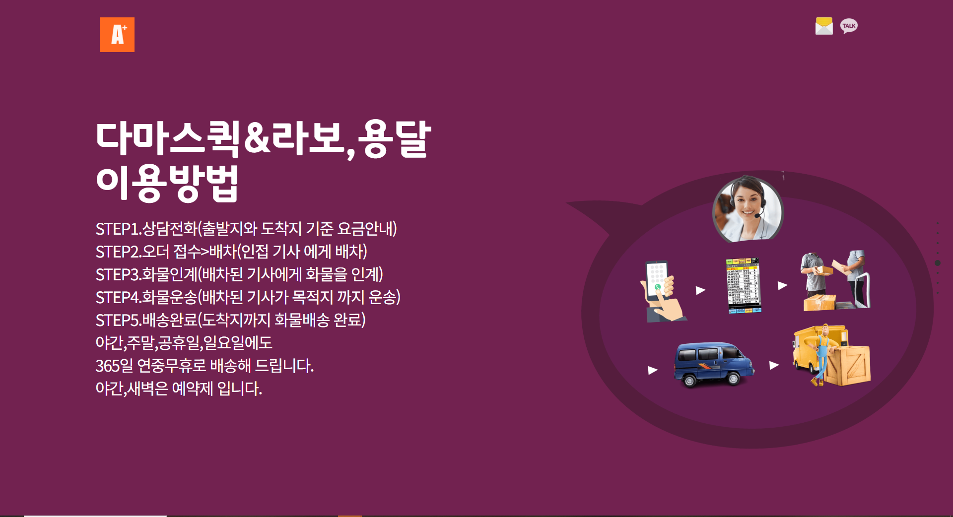 과천 야간 24시 연중무휴 다마스용달